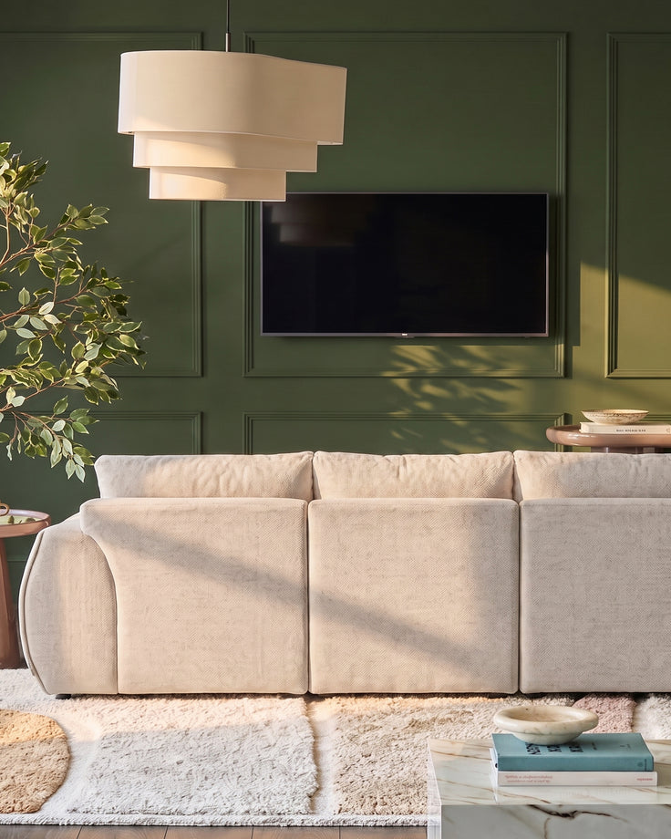 Renato natural chunky weave sofa module