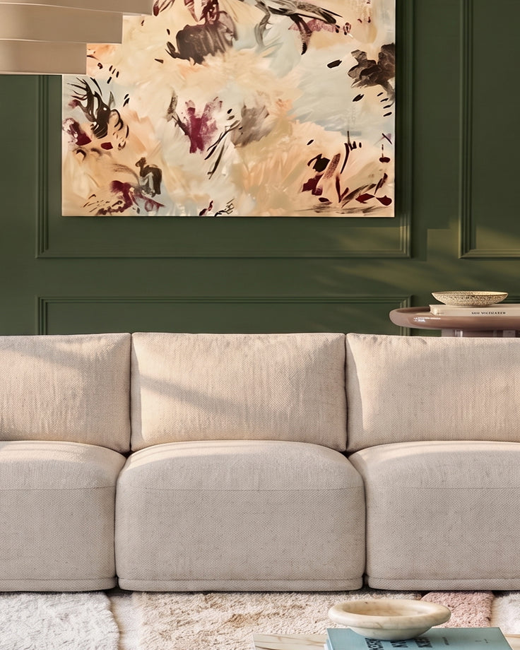 Renato natural chunky weave sofa module