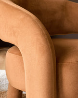 Rhett caramel fabric accent chair