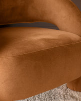 Rhett caramel fabric accent chair