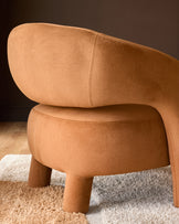 Rhett caramel fabric accent chair