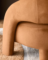 Rhett caramel fabric accent chair