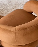 Rhett caramel fabric accent chair
