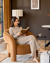 Rhett caramel fabric accent chair