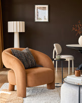 Rhett caramel fabric accent chair
