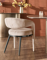 Rhett champagne velvet dining chair