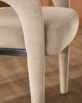Rhett champagne velvet dining chair