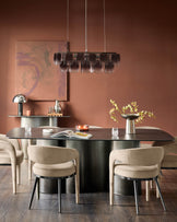 Rhett champagne velvet dining chair