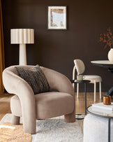 Rhett natural fabric accent chair
