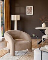 Rhett natural fabric accent chair