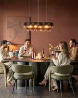 Rhett olive green fabric dining chair