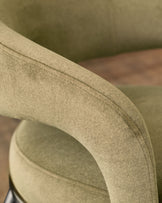 Rhett olive green fabric dining chair