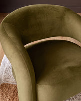 Rhett pistachio green fabric accent chair
