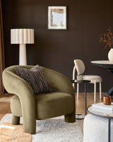 Rhett pistachio green fabric accent chair