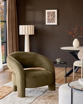 Rhett pistachio green fabric accent chair