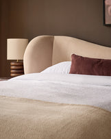 Rhiannon champagne velvet king size ottoman storage bed