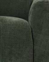 Rhys dark green chenille large corner sofa
