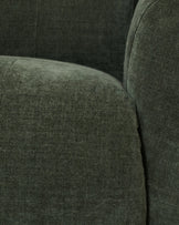 Rhys dark green chenille left hand facing small corner sofa