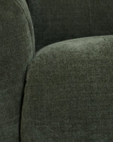 Rhys dark green chenille right hand facing small corner sofa