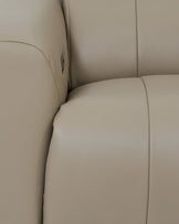 Rhys natural leather left hand facing small corner sofa