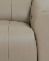 Rhys natural leather right hand facing small corner sofa