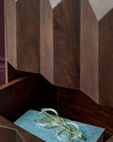 Ria dark wood bedside table