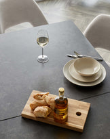 Riley dark grey ceramic 8 seater dining table