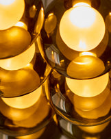 Riley olive green glass cluster drop pendant light