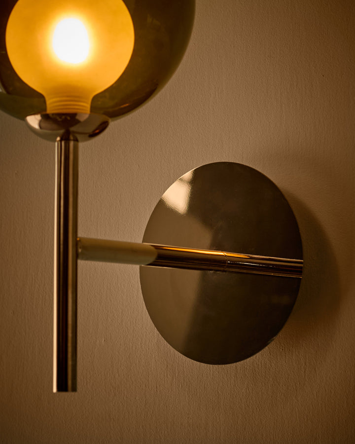 Riley olive green glass wall light