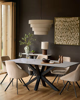 Riley white ceramic 8 seater dining table