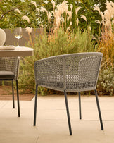 Ramiro dark grey garden dining chair