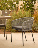 Ramiro dark grey garden dining chair