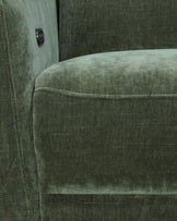 Rosa dark green chenille right hand corner chaise sofa