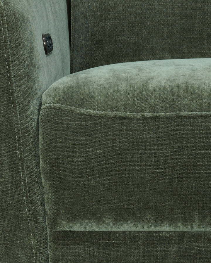 Rosa dark green chenille right hand corner chaise sofa