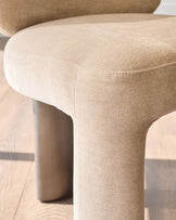 Rosalie champagne chenille dining chair