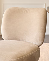 Rosalie champagne chenille dining chair
