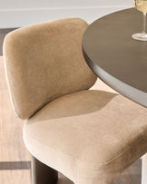 Rosalie champagne chenille dining chair