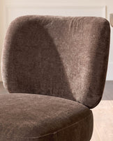 Rosalie mocha chenille dining chair