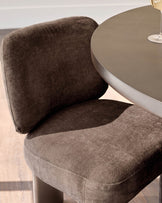 Rosalie mocha chenille dining chair