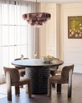 Rosalie mocha chenille dining chair