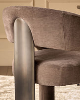 Rosalie mocha chenille dining armchair