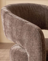 Rosalie mocha chenille dining armchair