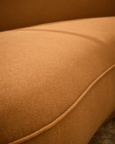 Rosetta caramel fabric 3 seater sofa