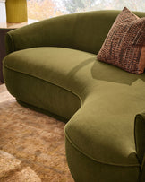 Rosetta pistachio green fabric 3 seater sofa