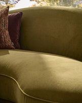 Rosetta pistachio green fabric 3 seater sofa
