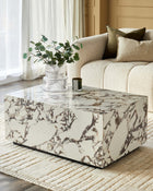 Russo white calacatta ceramic coffee table
