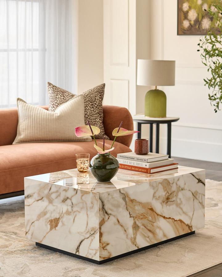 Russo natural gloss ceramic coffee table