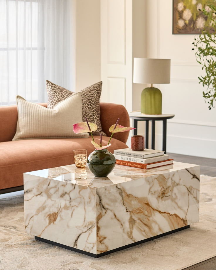 Russo natural gloss ceramic coffee table
