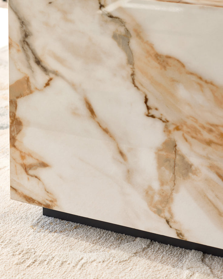 Russo natural gloss ceramic coffee table