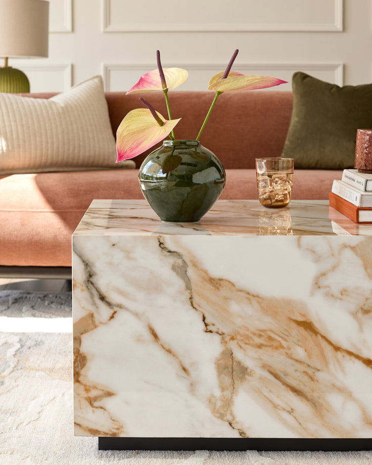 Russo natural gloss ceramic coffee table